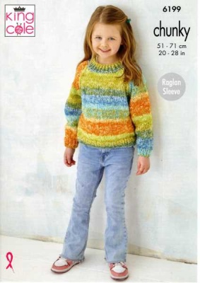 Knitting Pattern - King Cole 6199 - Hedgerow Chunky - Child's Cardigan & Sweater